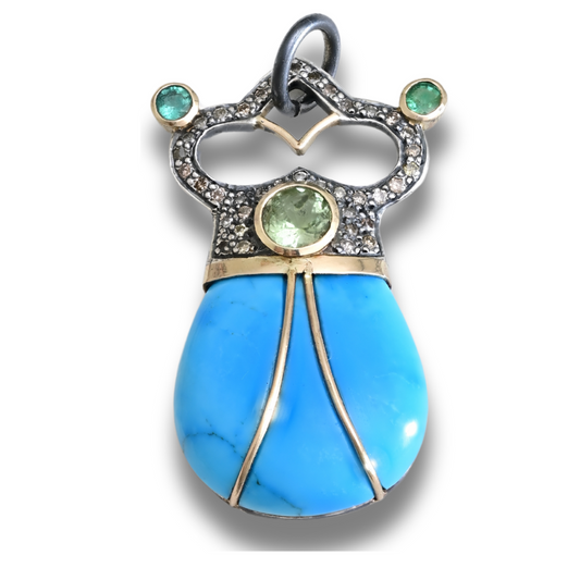 Turquoise Royal Scarab Pendant