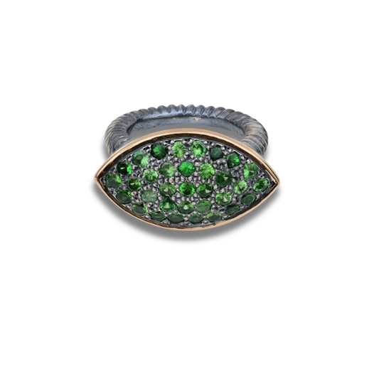 Tsavorite Pave Ring