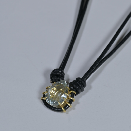 Pear Shaped Aquamarine Necklace