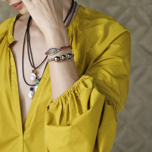 Turquoise Pave Spell Link Bracelet