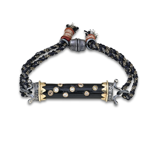 Black Onyx Tube Bracelet