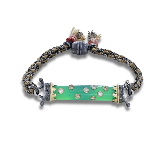Chrysoprase Tube Bracelet