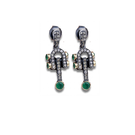 Guitar Earring Emerald
