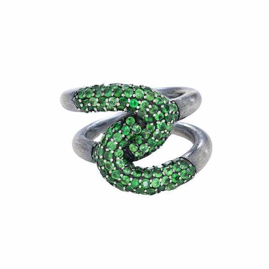 Tsavorite Wave Ring