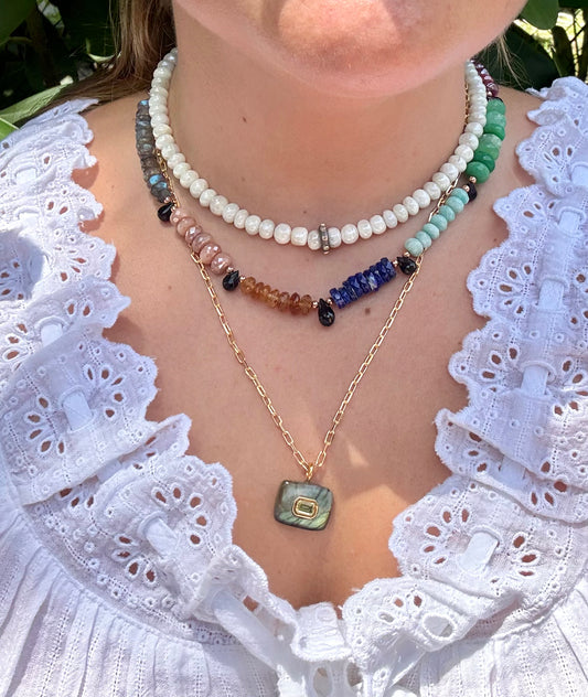 Multistone Gemstone Necklace