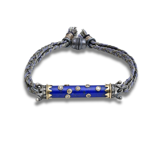 Lapis Tube Bracelet