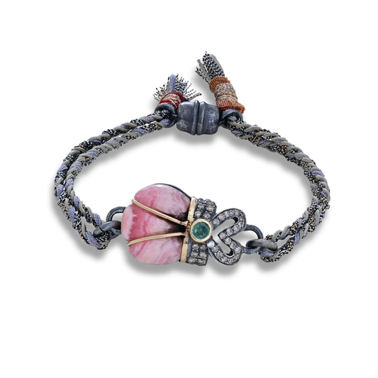 Rhodochrosite Scarab Bracelet