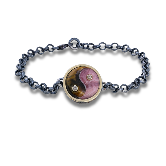 Ying Yang Tigers Eye Rhodochrosite