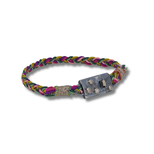 Scattered Diamonds Push-Lock Clasp Bracelet