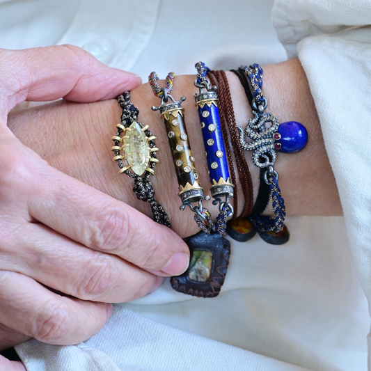 Lapis Octopus Bracelet