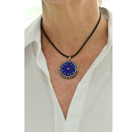 Carved Lapis Evil Eye
