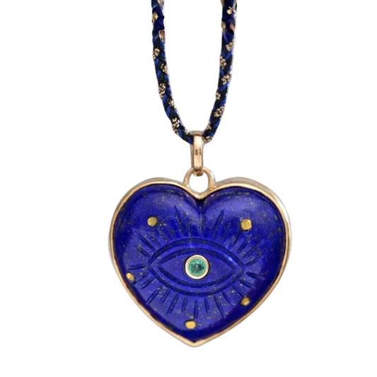 Carved Lapis Heart