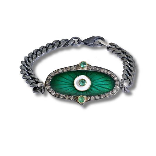 Green Enamel Bracelet