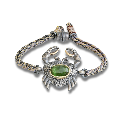 Crab Bracelet Green Tourmaline