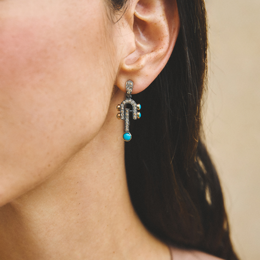 Guitar Earring Emerald