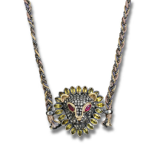 Lion Necklace Yellow Sapphire