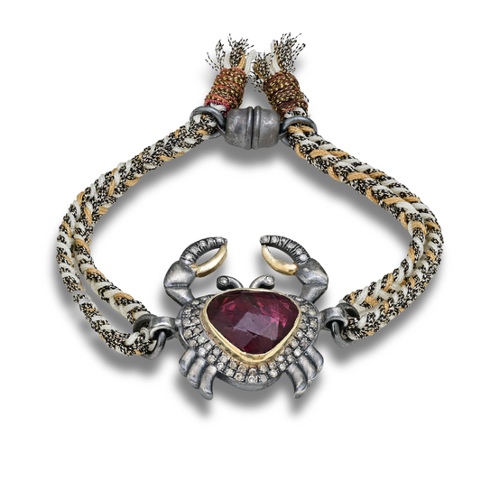 Crab Bracelet Pink Tourmaline