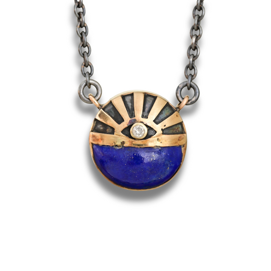 Lapis Shield Pendant Small