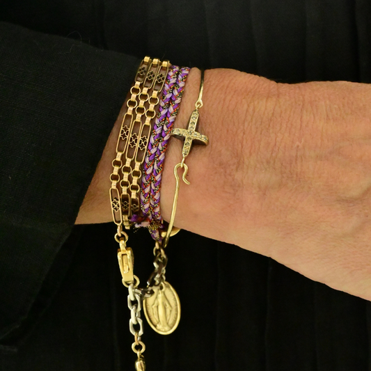 Cross Bangle Bracelet