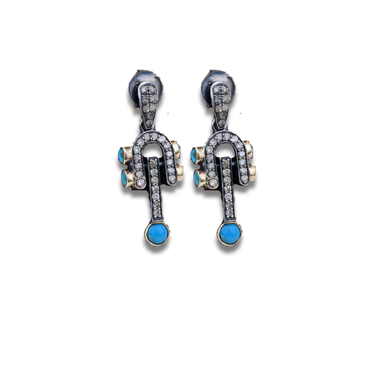 Guitar Earrings Turquoise