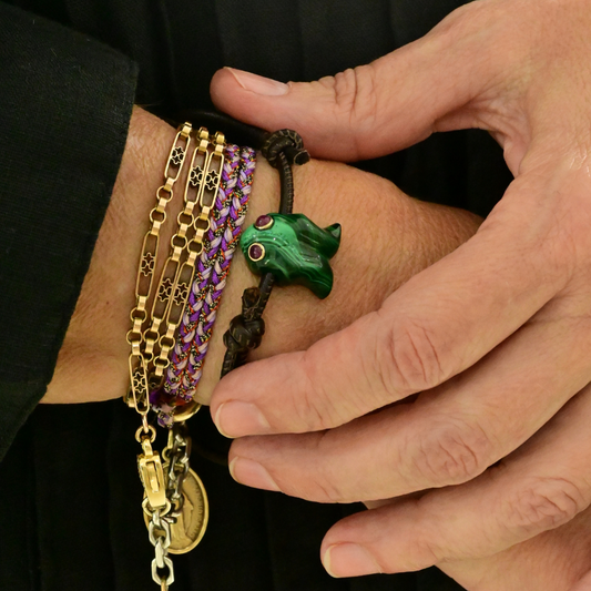 Malachite Frog Bracelet