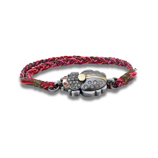 Ruby Scarab Bracelet