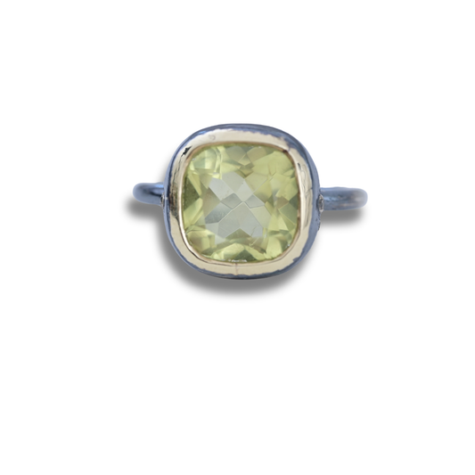 Single Ring Lemon Quartz