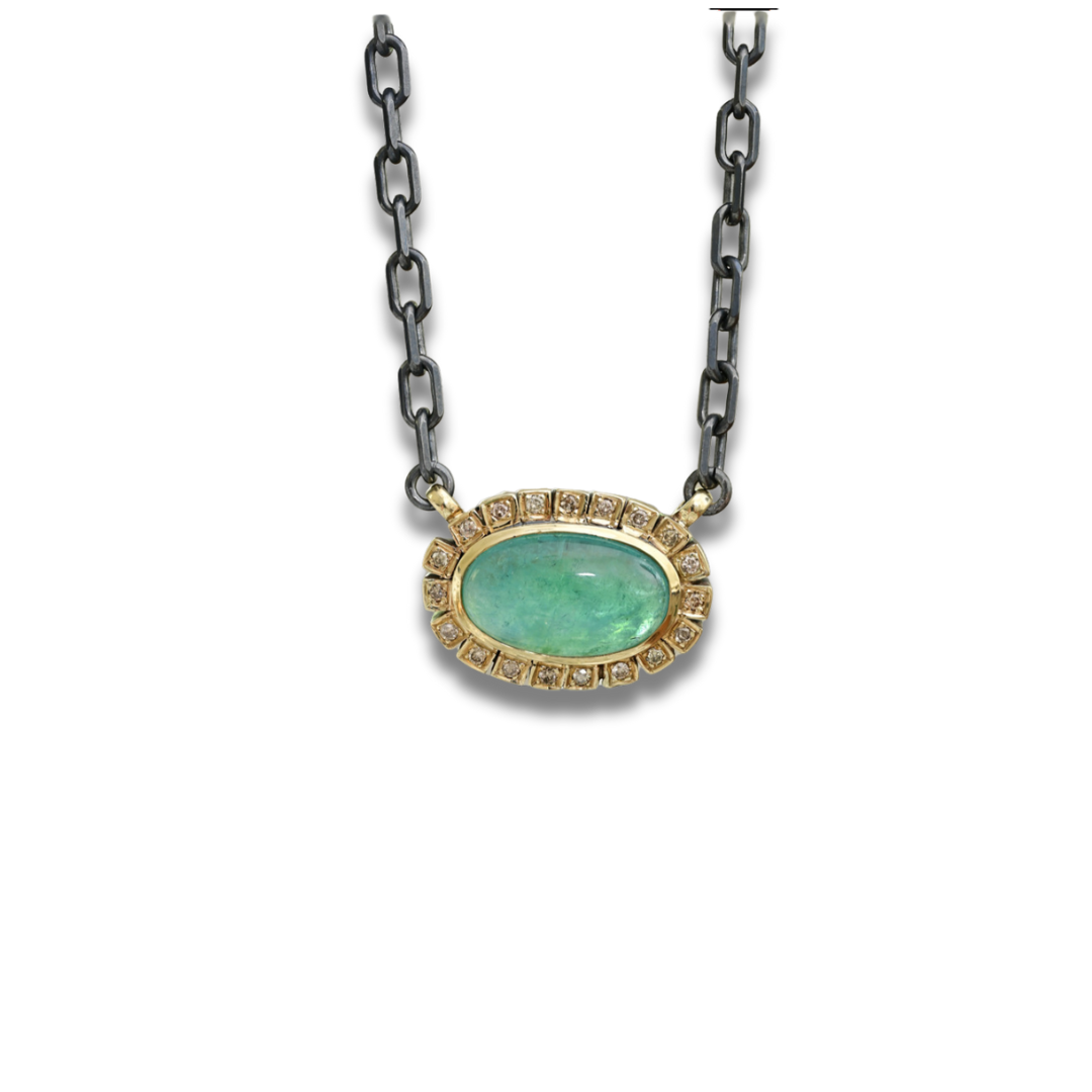 Tourmaline and Gold Necklace