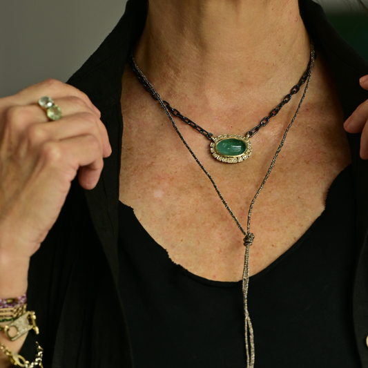 Tourmaline and Gold Necklace