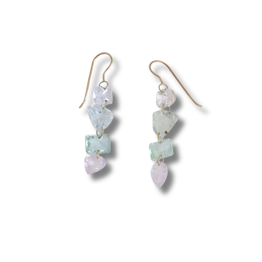 Tourmaline and 10K Gold Earrings