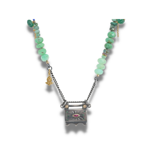 Crysoprase Traveler Necklace